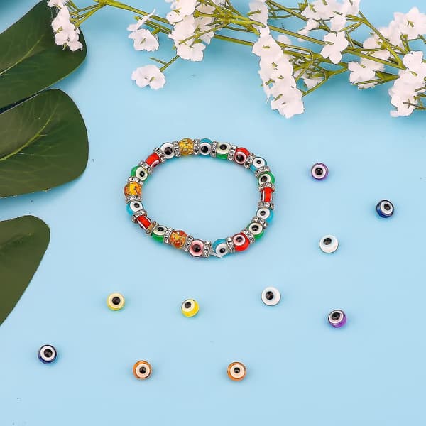 450 Pcs Evil Eye Beads Handmade Evil Eye Resin Beads Charms for D