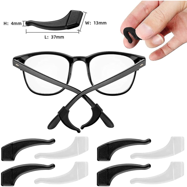 26 par silikone skridsikre briller Ørekroge Grip selvklæbende briller Næsepuder #10