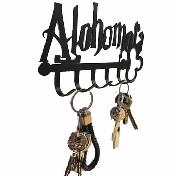 Decorative Metal Key Holder for Wall with 5 Hooks, Magic Key Holder for Hallway, Cabinet, Children's Room