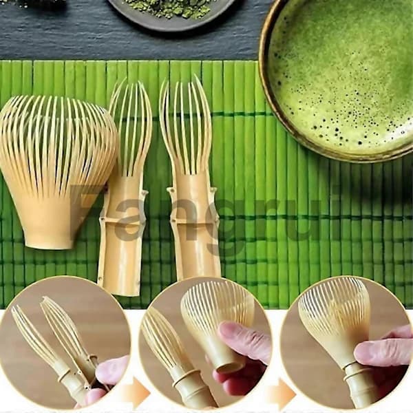 Til traditionel Matcha-piskeris, genanvendelig PP-harpiks Matcha-piskeris, grøn