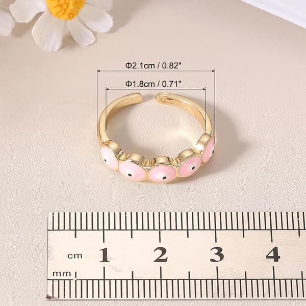 Onde øye-ring rosa Pink