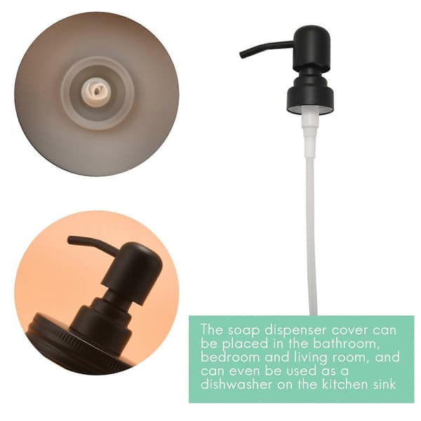 Soap Pump Lid, Rustproof Pump and Lid Replacement for Mason Jar or Other DIY Lotion Soap Dispenser