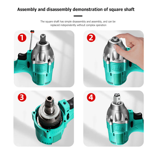 2-pack Ersättnings-Impact Block Anvil Nyckel Stiftdrivare Spindel Hammare Elektrisk Borstlös Adapter Nyckelaxel