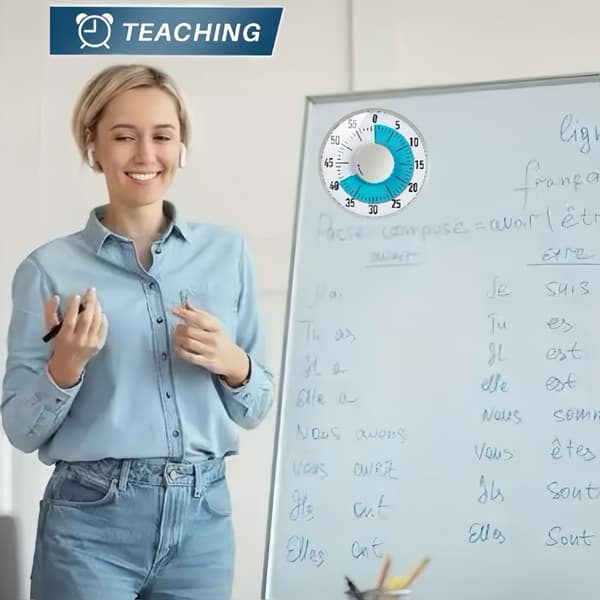 60 minutters mekanisk køkkentimer Magnetisk nedtællingstimer til madlavning og studier Blå Blue