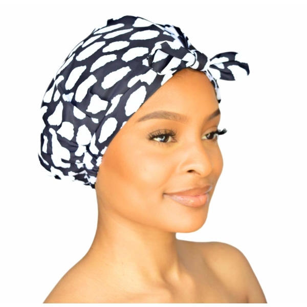 Erittäin suuri cap, hiuslakit naisten kauneuskylpyyn, hiuskylpylä, kotihotellimatkakäyttö Leopard print 1pcs