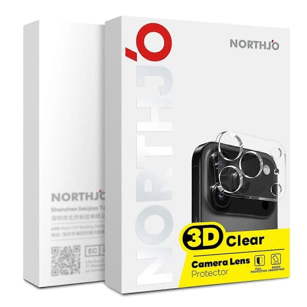 NORTHJO 2 pcs Tempered Glass Camera Protector for iPhone 17 Air, Clear Lens Film, 3D Full Coverage