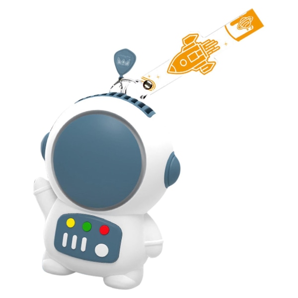 Cartoon Astronaut Handheld Mini Tuuletin Kannettava Lehdetön Hiljainen USB lataustuuletin, Yhteensopiva kotitoimisto Schoon kanssa