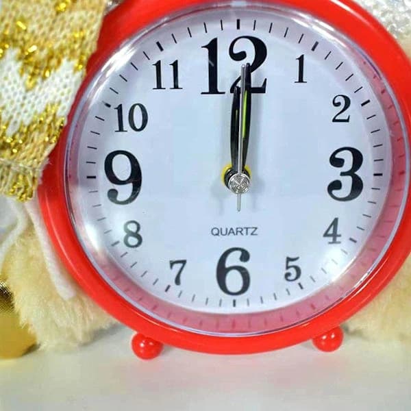 Christmas Decorations Small Alarm Clock Battery Operated Santa Snowman Decorative Table Clock