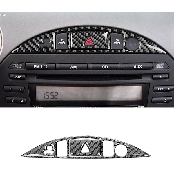 Til Mazda MX5 Miata 2009-2015 Kulfiber Tilbehør Backup Lys Knap Cover Panel Trim Dekal, Sort
