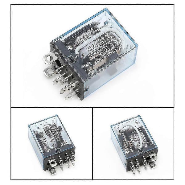 Ly2nj AC 220V Kela 10A 240V Tehorele Dpdt Led-lamppu 1kpl [DB]
