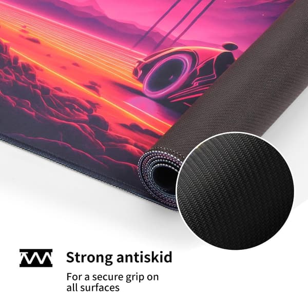 Anime musematte, 900 x 400 mm stor gamingmusematte, gamingbordmatte, utvidet musematte, (UK16-zicar)