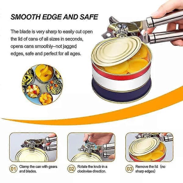 Can Opener Professional Easy Opener With Twist Knob For Cans Bottle Opener Kitchen Utensils