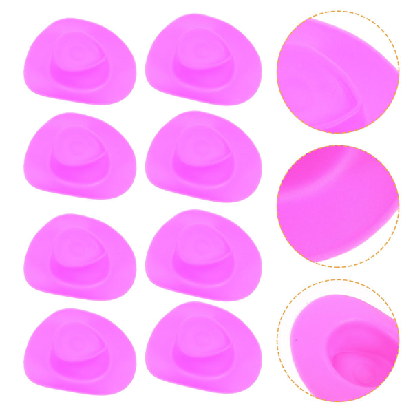 30pcs Miniature Doll House Cowboy Hat Plastic Cowboy Hat Decorative Cowboy HatPink5.5X4.4X2CM