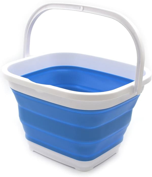 11L (2,9 gallon) sammenklappelig rektangulær spand (1, blå)