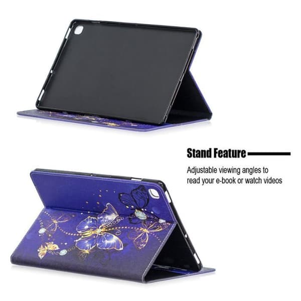 Til Samsung Galaxy Tab S5e 10.5\" T720 T725 Sommerfugl Blå Beskyttende Tablet-etui
