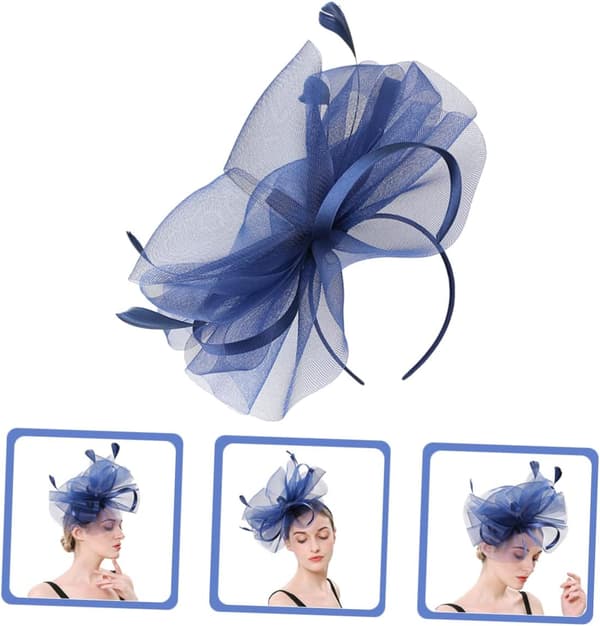 Hårbånd med netfascinator til bryllupper og fester Elegant teselskabshovedbeklædning