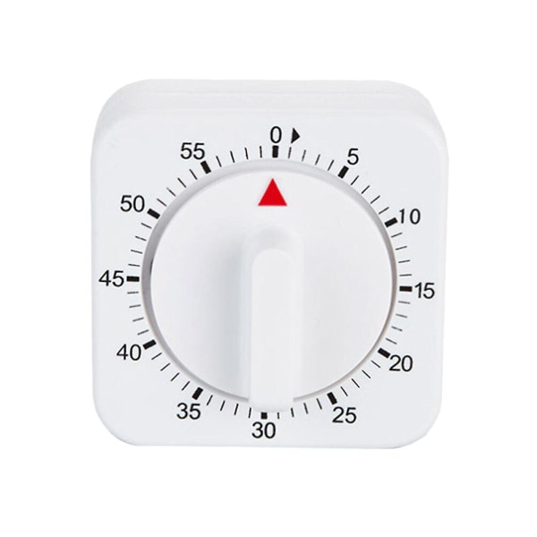 Kittchen Square Mekanisk 60 Minutters Timer Alarmklokke Kjøkkenutstyr For Hjem Restaurant (hvit)Hvit6*6CM White 6*6CM