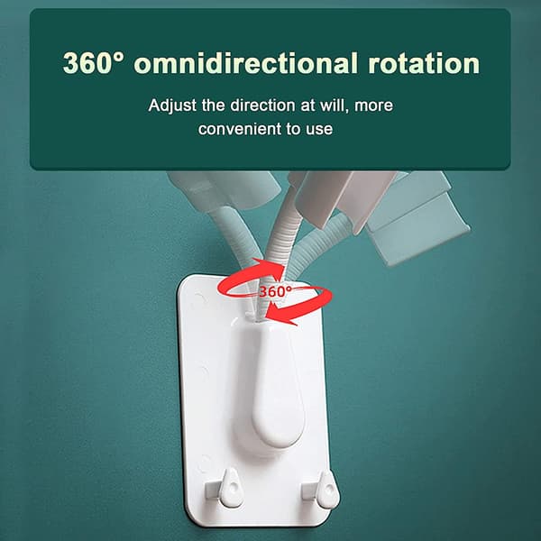 3-pak Brusehovedholder 360 Graders Justerbar Roterende Brusehovedholder