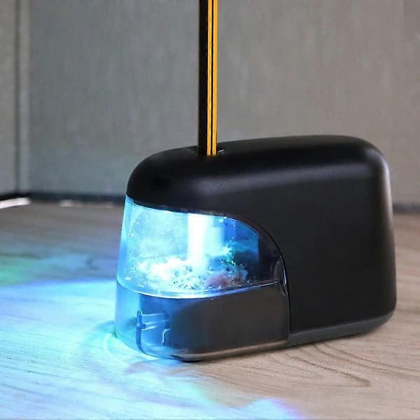 Sähköinen teroitin LED-valolla, joka syttyy teroitettaessa (musta)