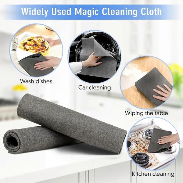 12 Pieces Magic Cloth, Microfiber Car Cloth 30x30cm Streak-Free Window Cloth Magic Cleaning Cloth for Car Mirrors Windows Kitchen Bathroom