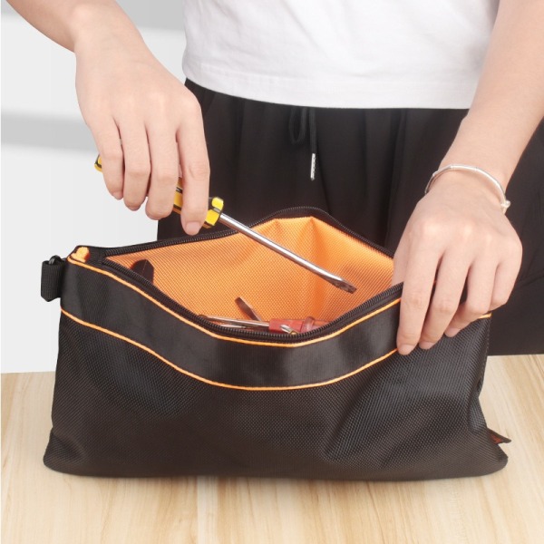 Gjennomsiktig verktøypose, 2 STK verktøylommer, 13" verktøypose, verktøypose med glidelås, verktøypose, verktøyposeorganisator, liten verktøyveske