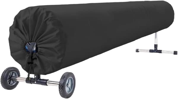 16 fot solskyddsrulle för pool Black 16 FT