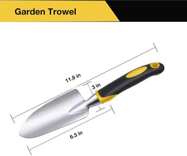 Zasuimi Garden Tool Set, Garden Hand Tools 3 Pieces - Trowel, Transplanter, Cultivator, Suitable for Small Gardens