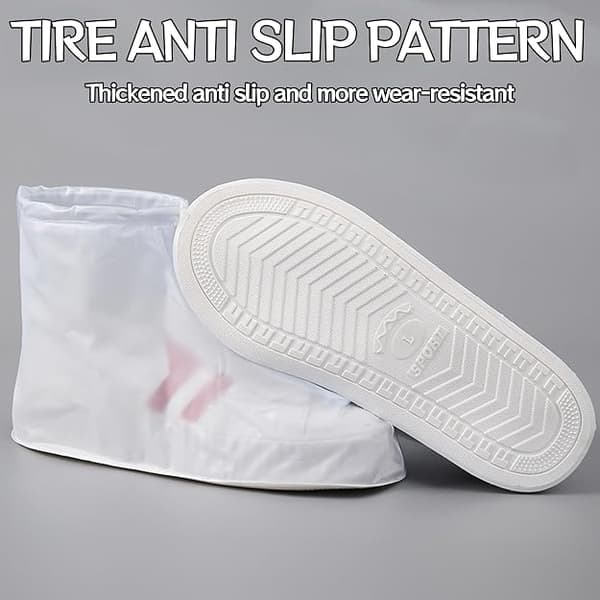 (XL, 40-41, 29.5CM) 1 Pair Silicone Shoe Covers Reusable Waterproof
