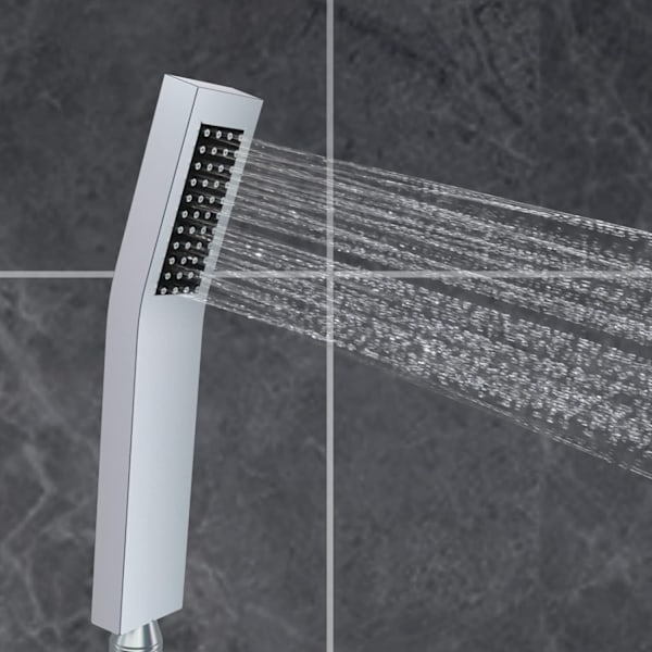 Moderne Waterfall Dusjhode for Bad, Hånddusj med Anti-kalkdyser i Silikon for Bad og Spa