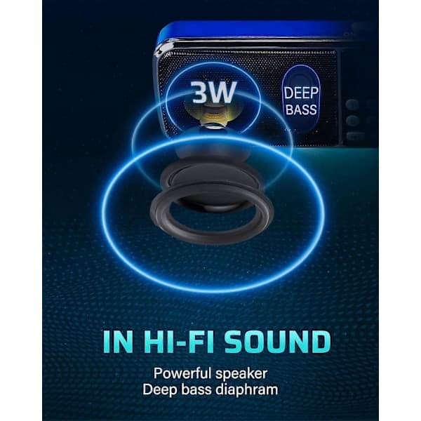 Højttaler, USB Bærbare Computerhøjttalere Mini Soundbar med 3D Surround Stereo til Notebook, PC, Laptop, Desktop - Plug and Play