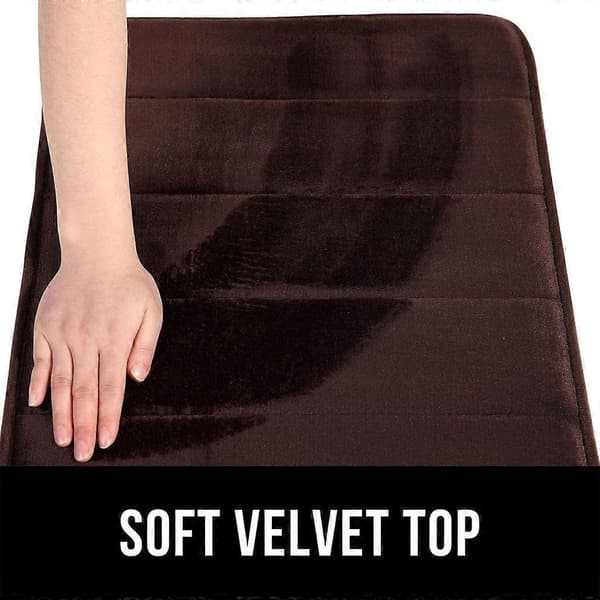 Baderomsmatte Absorberende Sklisikker Baderomsmatte Vaskbar Baderomsmatte - 40x120cm (Brun)