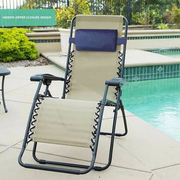 Nackstödskudde - 1 styck - Teslin-tyg - Ergonomisk och justerbar - För trädgårds- och strandstolar