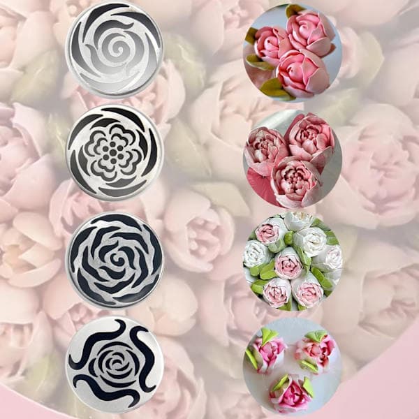 Cake Decorating Kit Extra Large Russian Piping Tips Stainless Steel Nozzle Set for Buttercream Roses 3D Flower Design Bakery Tools