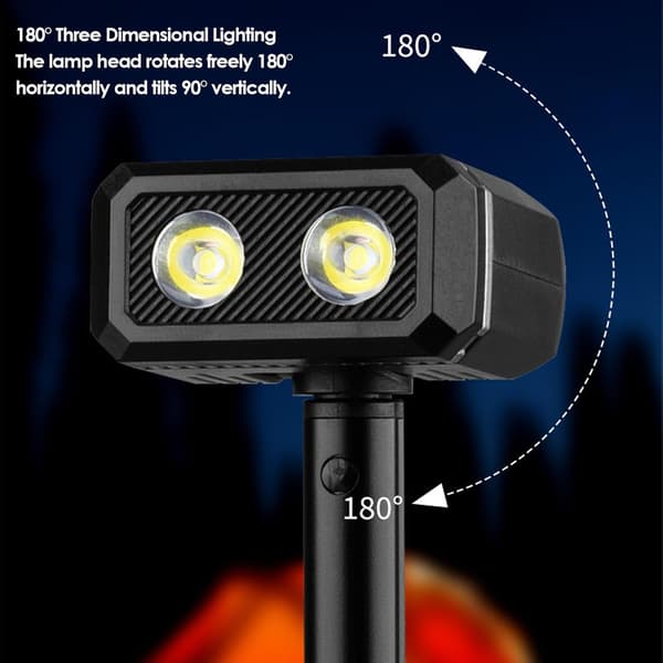 Extendable Camping Lantern with 7 Modes | 180° Rotatable Head, Dimmable Magnetic Lamp with Hook & Clip for Hiking & Emergencies