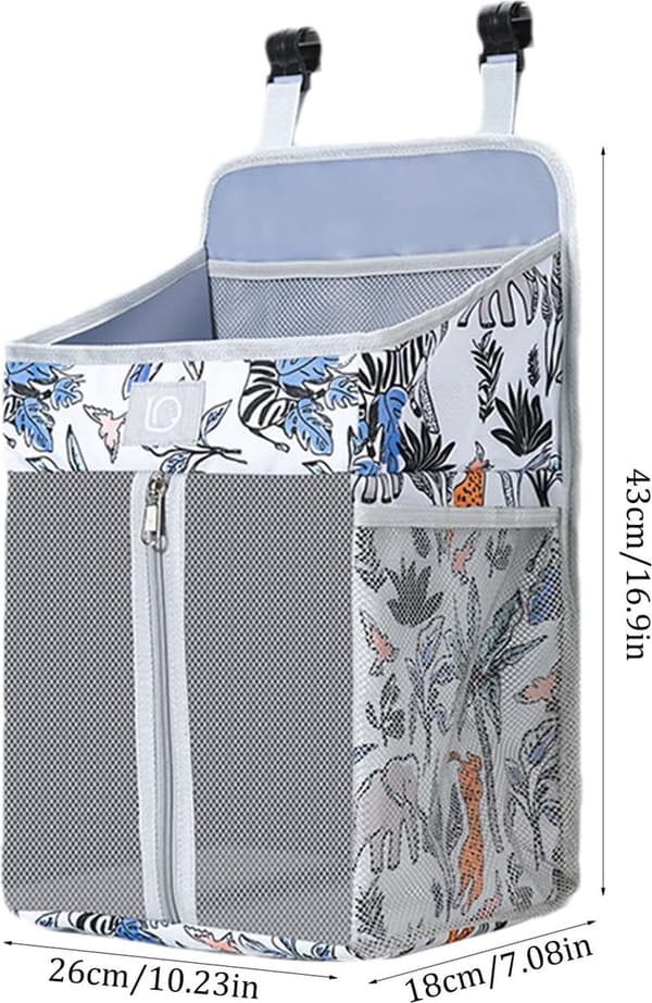 Diaper Bag - 2 Pieces - Changing Table Basket - Diaper Basket - Hanging Diaper Caddy for Babies