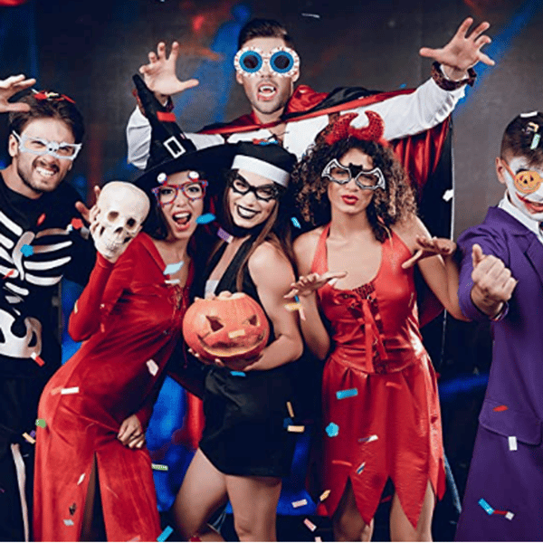 Halloween dekorationer, briller, 10 styk
