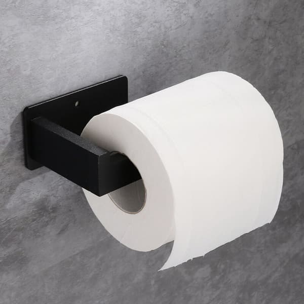 Toalettpapirholder i rustfritt stål [Klassisk svart/rustfritt stål]