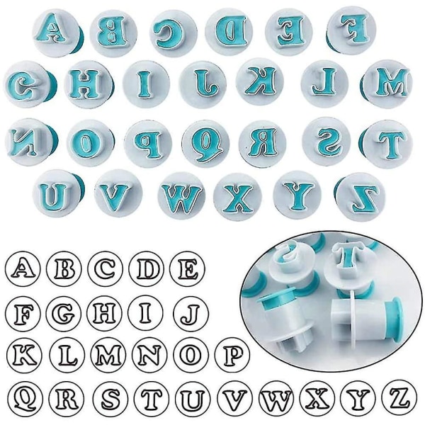 26 st Capital Letter Kakformar. Mini Plast Alphabet Fondant Kakor