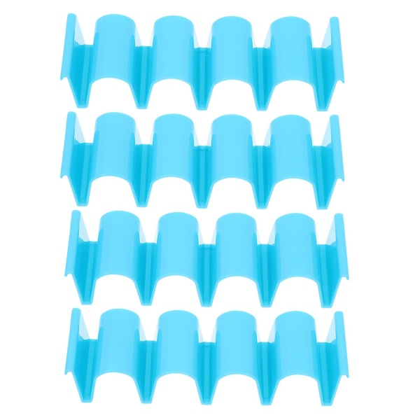 4pcs Plastic Taco Holder Kitchen Taco Stand Diy Baking Taco Rack Household Taco SupportBlue18X5.8CM