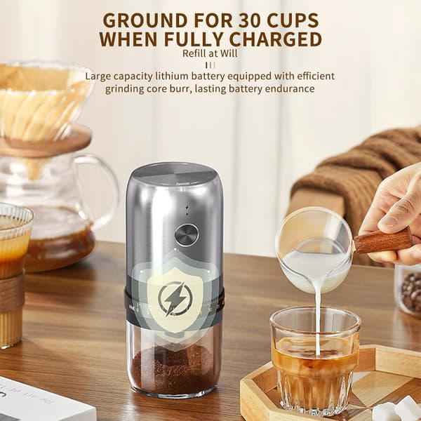 Mini elektrisk kværn - Præcisionskværning til perfekte kaffebønner med 40 eksterne justerbare indstillinger, ideel til al kaffe