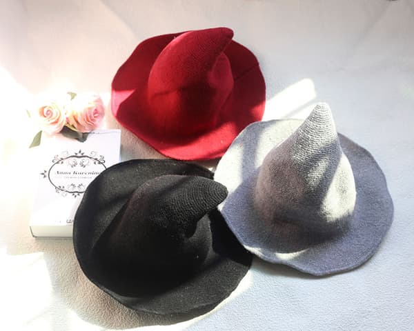 Halloween luova velhon hattu, musta samettihattu, unisex-aikuisten asuste Light gray