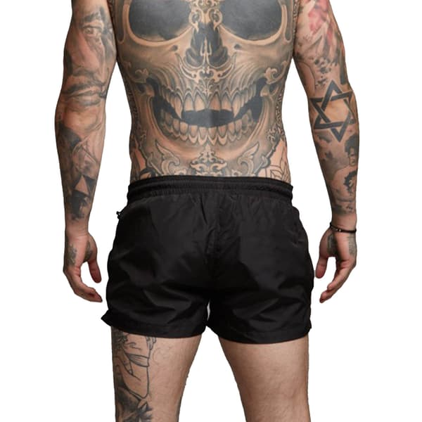 Men's Workout Shorts, Sweat-Absorbing, Breathable, Quick-Drying Training Shorts with Side Pockets for Running, Weightlifting, Beach, Black XL