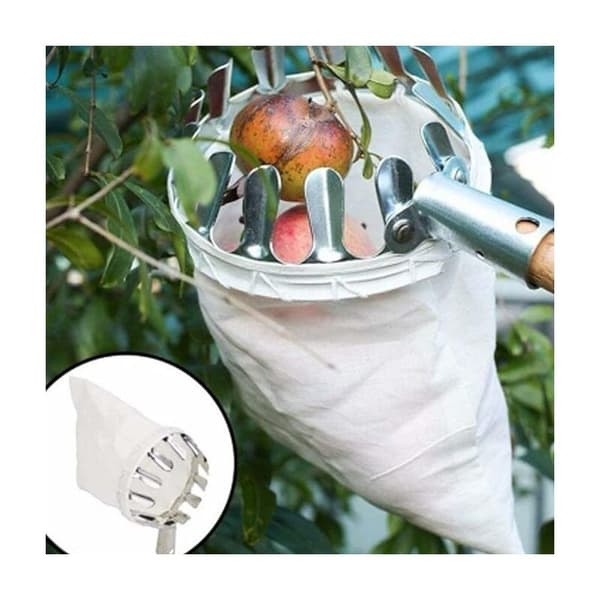 Telescopic Fruit Picker without Handle, Cherry and Apple Picker with Cotton Bag Col