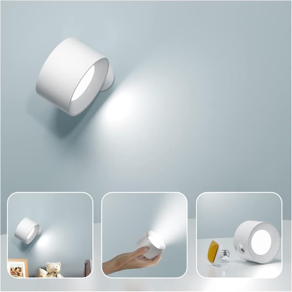 {hw} Indoor Wall Lamp, Touch LED Wall Light with USB Charging Port Touch