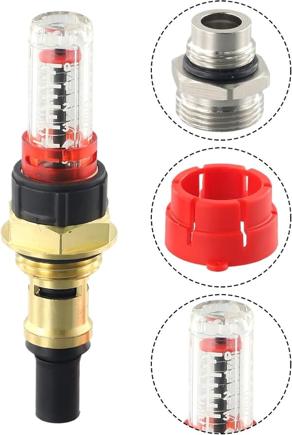 PCS Gulvvarme Fordeler Flowmåler, DN25 Flowregulator, Flowhastigheder 0-5 L/min