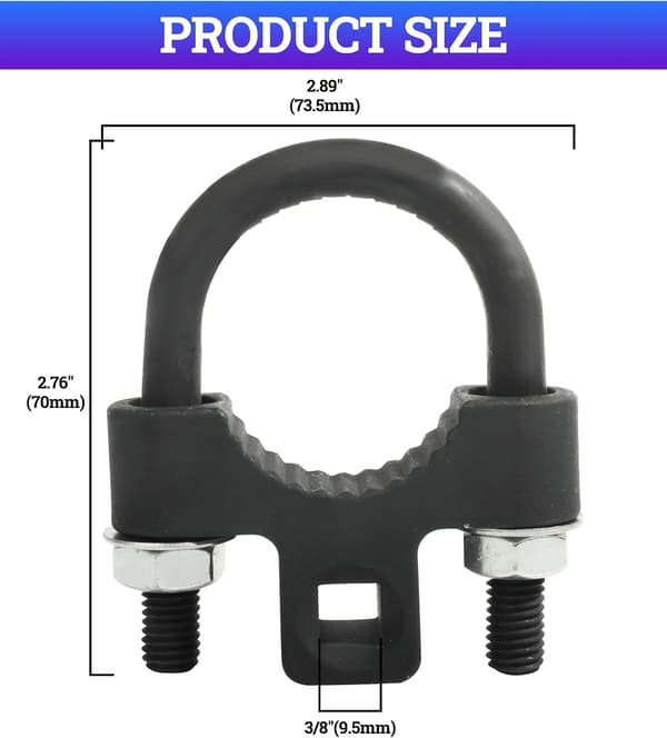 Tie Rod Removal Tool, 3/8 Inch Universal Low Profile Tool, Car Tool Inner Tie Rod U-Wrench Repair Mechanic Tool