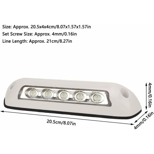 Universelle LED-markiselamper for bobiler 12V Vanntette utendørslamper for campingvogner og bobiler