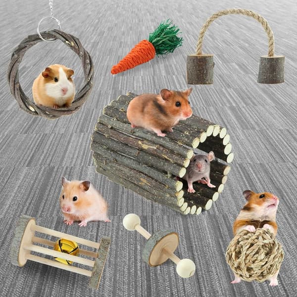 Hamsterleksaker, råttleksaker, chinchillaleksaker, tuggleksaker för hamstrar