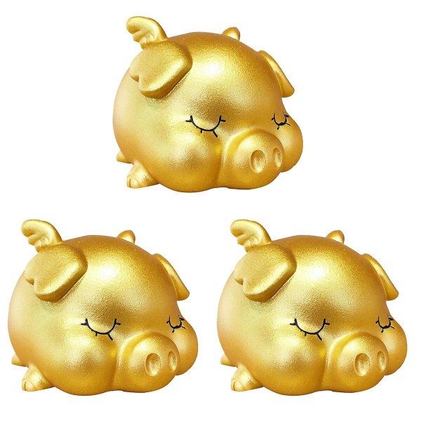 3st Creative Piggy Bank Myntbank Fortune Pig Formed Cartoon Pengar Hållare Sparpott Penninglåda för 3pcs