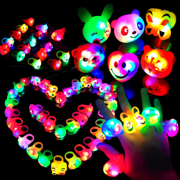 27-pakning LED-lys-ringer Festgaver for barn Premieboks Leker til bursdagsgaver Klasseromsbelønninger Skatteboks Premier Leker Glo